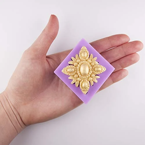 Pearl Diamond Brooch Silicone Fondant Broach Mold High Definition Quality Wedding Cake Topper Jewelry Decoration Birthday Party Gemstone Cupcake Tool For Sugarcraft, Polymer Clay, Crafting 5 Pearl Diamond Brooch Silicone Fondant Broach Mold High Definition Quality Wedding Cake Topper Jewelry Decoration Birthday Party Gemstone Cupcake Tool For Sugarcraft, Polymer Clay, Crafting - Image 3