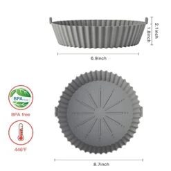 DUOBEIER 4-Pack Air Fryer Silicone Liners,Silicone Air Fryer Liners Reusable Airfryer Liners Silicone Basket Heat Resistant Air Fryer Accessories 1-Pack Small Silicone Tongs 7lnch(For 5QT Or Bigger) 6 DUOBEIER 4-Pack Air Fryer Silicone Liners,Silicone Air Fryer Liners Reusable Airfryer Liners Silicone Basket Heat Resistant Air Fryer Accessories 1-Pack Small Silicone Tongs 7lnch(For 5QT Or Bigger) -Wilton Shop 41d3v5AADeL