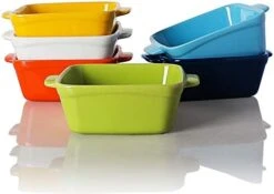 Ceramic Souffle, Round Double Handle Ramekins, 10oz Creme Brulee, Custard Cheese And Dipping Sauce, Set Of 6(Turquoise) 31 Ceramic Souffle, Round Double Handle Ramekins, 10oz Creme Brulee, Custard Cheese And Dipping Sauce, Set Of 6(Turquoise) -Wilton Shop 41d4eJhYOIL. AC