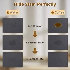 Coffee Mat Absorbent Coffee Bar Mat For Kitchen Hide Stain Rubber Backed,Super Absorbent Draining Mat,12" X 19" Coffee Bar Accessories Fit Under Coffee Pot -Wilton Shop 41d4rY6ui9L