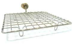 GD Stainless Steel Wire Roaster Papad Jali Roaster Grill Barbecue Grill Wooden Round Handle Square Roasting Net 11 GD Stainless Steel Wire Roaster Papad Jali Roaster Grill Barbecue Grill Wooden Round Handle Square Roasting Net -Wilton Shop 41d7RH5B60L