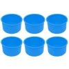 YOLLO Silicone Mini Cake Molds 4 Inch Round Baking Non-Stick Silicone Baking Mold Bakeware Reusable Blue, 6