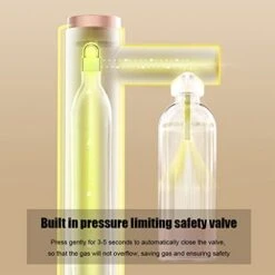 Portable Soda Maker Machine For Home,Carbonated Drink Maker,Kitchen Office Bar Bubbly Drink Machine,CO2 Cylinder Not Included,Carbonate Anything, Easy To Clean, Home Soda Machine -Wilton Shop 41dBel9PvdL