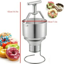 Ommercial Donut Depositor 5L Capacity Home Donut Batter Dispenser Mini Donut Dropper Hopper With Stand Manual Donuts Press Machine W/ 6 Adjustable Thicknesses -Wilton Shop 41dcTf60rGL