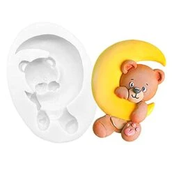GallaRato 4 PCS Luxury Teddy Bear Baby Shower Cake Mold Teddy Bear Party Supplies Teddy Bear Birthday Party Decoration Bear Cake Decoration Boys Baby Shower Cake Decoration -Wilton Shop 41dj18qaxaL