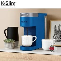 Keurig® K-Slim Single Serve K-Cup Pod Coffee Maker, Featuring Simple Push Button Controls And MultiStream Technology, Twilight Blue -Wilton Shop 41dl9FcXtxL