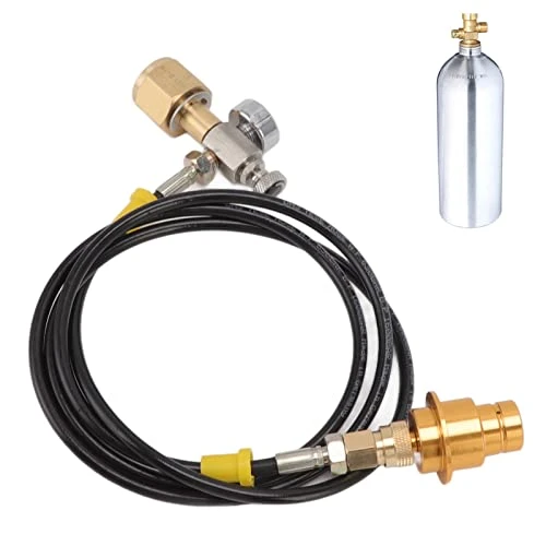 Soda Machine Adapter Hose Kit,1.5m Black Hose With Gold Male Adapter Pressure Gauge Soda Maker Direct Connector Hose Adapter Kit For Soda Machine 4 Soda Machine Adapter Hose Kit,1.5m Black Hose With Gold Male Adapter Pressure Gauge Soda Maker Direct Connector Hose Adapter Kit For Soda Machine - Image 2
