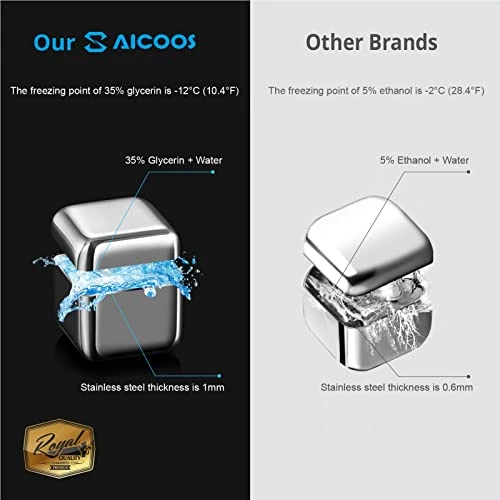 Whiskey Stones 16 Pack,Reusable Ice Cubes, High Cooling Technology,Stainless Steel Ice Cubes, For Whiskey, Vodka, Liqueurs, Wine,Beverage Juice Or Soda, Pack Of 16 6 Whiskey Stones 16 Pack,Reusable Ice Cubes, High Cooling Technology,Stainless Steel Ice Cubes, For Whiskey, Vodka, Liqueurs, Wine,Beverage Juice Or Soda, Pack Of 16 - Image 4