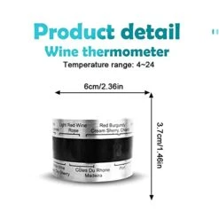 Wine Temperature Bracelet,Stainless Steel Wine LCD Thermometer Bottle Beer Red Wines Bracelet Sensor,Wine Thermometers Bracelet For Beer