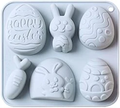 GENERIC Tool Baking Supplies Chocolate Holiday Bunny Easter Dinosaur Silicone Cake Tool Cake Mould Mini Baking Set For Real Food Making (Blue, One Size)