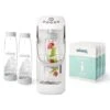 Spärkel System (White) Sparkling Water And Soda Maker + Bottle + 90 Pack Of Carbonators - A New Way Of Sparkling - Use Fresh & Natural Ingredients - No CO2 Tank Needed -Wilton Shop 41eHbR4p4pL