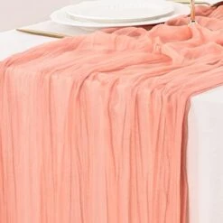 Cheesecloth Table Runner 10ft Gauze Tablecloth Boho Rustic Dusty Pink Cheese Cloth Table Runner For Wedding Bridal Shower Summer Decoration -Wilton Shop 41eI f6LmaL. AC