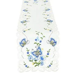Spring Butterfly And Floral Table Runners, Dresser Scarf (Blue, 14 × 90 Inch) -Wilton Shop 41eII6jXS1L