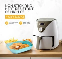 Ilicone Air Fryer Liners Set OF 2, Air Fryer Silicone Liners For 4-7QT Air Fryer Tray Baking Oven, 7.5” Reusable Square Air Fryer Liners With Handles & Holes, Air Fryer Inserts, Air Fryer Accessories 11 Ilicone Air Fryer Liners Set OF 2, Air Fryer Silicone Liners For 4-7QT Air Fryer Tray Baking Oven, 7.5” Reusable Square Air Fryer Liners With Handles & Holes, Air Fryer Inserts, Air Fryer Accessories -Wilton Shop 41eOPPqp8VL