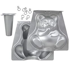 Wilton Teddy Bear 3D Cake Pan Set, A Teddy Bear Made Of Cake, Surprise Your Child With A Birthday Cake To Remember, Decorate It Like A Panda Or Your Favorite Lovable Bear, 2-Piece