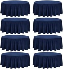 8 Pack Thick Premium Round Tablecloth 90 Inch Round Table Covers Bulk Washable Polyester Fabric Round Table Clothes For Wedding Party Reception Banquet Buffet Restaurant (Black, 90 Inch) -Wilton Shop 41eRuifRlML. AC