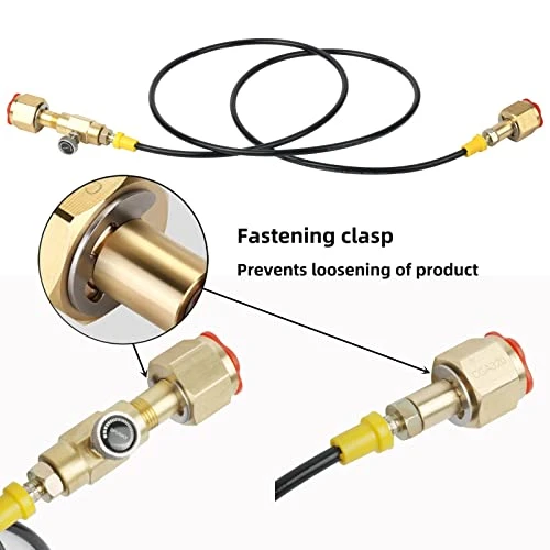 EIKLIM Tank Filling Station Charging Adapter With 60Inch Hose Fit For Filling Soda Machine CGA320 To CGA320 Threaded 4 EIKLIM Tank Filling Station Charging Adapter With 60Inch Hose Fit For Filling Soda Machine CGA320 To CGA320 Threaded - Image 2