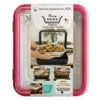 Classic, Dress Up & Protect Your Foil Pan, Made In USA, Fits Half Size Foil Pans. Foil Pan & Serving Spoon Included. Hot Or Cold Food. Stackable For Easy Travel. BPA Free (Hot Pink) -Wilton Shop 41eU4wMseLL