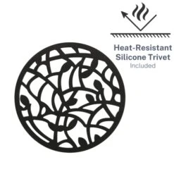 Pie Pan - 9” Cast Iron Skillet For Baking Apple, Pumpkin, Cherry Pies - With Silicone Trivet - By KUHA 12 Pie Pan - 9” Cast Iron Skillet For Baking Apple, Pumpkin, Cherry Pies - With Silicone Trivet - By KUHA -Wilton Shop 41eUBqYPuWL