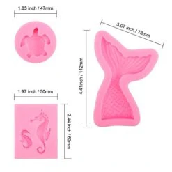 Mermaid Tail Ocean Seashell Mold (6pcs), Silicone Cake Fondant Baking Molds Chocolate Candy Baking Tool For Wedding Birthday Party Cake Decoration Cupcake Topper 11 Mermaid Tail Ocean Seashell Mold (6pcs), Silicone Cake Fondant Baking Molds Chocolate Candy Baking Tool For Wedding Birthday Party Cake Decoration Cupcake Topper -Wilton Shop 41eVGocVOAL