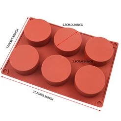 Silicone Round Cylinder Cake Mold,6 Cavities Handmade Soap Silicone Mould,DIY Cookie Chocolate Candy Jello Pudding Mold,Muffin Cupcake Making Tools,2pcs 11 Silicone Round Cylinder Cake Mold,6 Cavities Handmade Soap Silicone Mould,DIY Cookie Chocolate Candy Jello Pudding Mold,Muffin Cupcake Making Tools,2pcs -Wilton Shop 41eXIHXs3mL