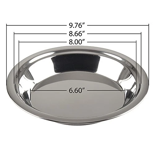 - 5M871 Lindy's Stainless Steel 9 Inch Pie Pan, Silver 7 - 5M871 Lindy's Stainless Steel 9 Inch Pie Pan, Silver - Image 5