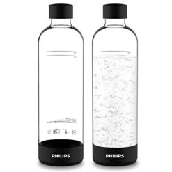 PHILIPS Sparkling Water Maker Soda Maker Soda Streaming Machine For Carbonating With 1L Carbonating Bottle & Carbonating Bottles, 1L Twin Pack Reusable PET Sparkling Water Bottles Compatible -Wilton Shop 41enRDgU2dL