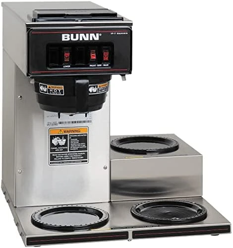 BUNN® VP17-3, 12-Cup Low Profile Pourover Commercial Coffee Maker, 3 Lower Warmers, 13300.0003 7 BUNN® VP17-3, 12-Cup Low Profile Pourover Commercial Coffee Maker, 3 Lower Warmers, 13300.0003 - Image 5