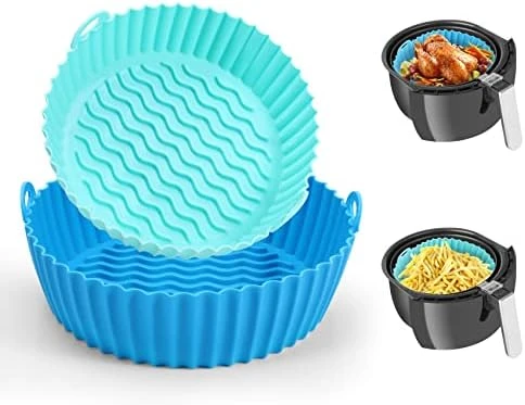 Opwulo 2-Pack Air Fryer Silicone Liners, 7.5inch & 8.5 Inch Air Fryer Basket, Easy Cleaning Air Fryers Silicone Pot, Reusable Air Fryer Silicone Pot Round For 3 To 5 Qt Air Fryer Oven Accessories 9 Opwulo 2-Pack Air Fryer Silicone Liners, 7.5inch & 8.5 Inch Air Fryer Basket, Easy Cleaning Air Fryers Silicone Pot, Reusable Air Fryer Silicone Pot Round For 3 To 5 Qt Air Fryer Oven Accessories - Image 7