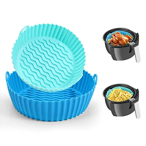 Opwulo 2-Pack Air Fryer Silicone Liners, 7.5inch & 8.5 Inch Air Fryer Basket, Easy Cleaning Air Fryers Silicone Pot, Reusable Air Fryer Silicone Pot Round For 3 To 5 Qt Air Fryer Oven Accessories 3 Opwulo 2-Pack Air Fryer Silicone Liners, 7.5inch & 8.5 Inch Air Fryer Basket, Easy Cleaning Air Fryers Silicone Pot, Reusable Air Fryer Silicone Pot Round For 3 To 5 Qt Air Fryer Oven Accessories