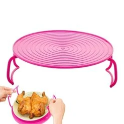 Folding Microwave Tray, Microwave Stacker Shelf, Foldable And Reusable Tray For Egg Custard Flexible Handles Dishwasher Safe -Wilton Shop 41etAA825pL