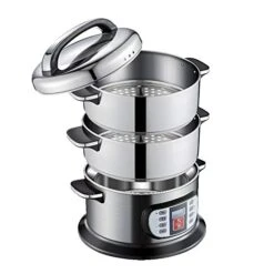 Three-Layer Stainless Steel Food Steamer Electric Steamer Electric Boiler Electric Household Food Steamer
