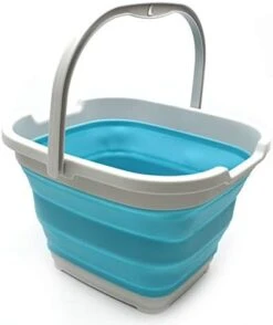 11L (2.9 Gallon) Collapsible Rectangular Handy Basket / Bucket (1, Grey/Black) -Wilton Shop 41f0lYdrzfL. AC