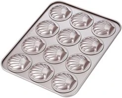 Madeleine Mold Cake Pan, 12-Cavity Non-Stick Spherical Shell Madeline Bakeware For Oven Baking (Champagne Gold) 21 Madeleine Mold Cake Pan, 12-Cavity Non-Stick Spherical Shell Madeline Bakeware For Oven Baking (Champagne Gold) -Wilton Shop 41f3YvLfqYL. AC
