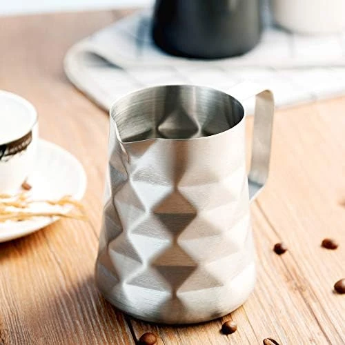 Stainless Steel Prismatic Designed Espresso Steaming Milk Frothing Pitcher, 20oz/600ml Milk Coffee Cappuccino Latte Art Frothing Pitcher Barista Milk Jug Cup Coffer Maker Accessories 10 Stainless Steel Prismatic Designed Espresso Steaming Milk Frothing Pitcher, 20oz/600ml Milk Coffee Cappuccino Latte Art Frothing Pitcher Barista Milk Jug Cup Coffer Maker Accessories - Image 8