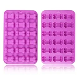 Silicone Puppy Dog Treat Molds Paw Bone Print Ice Cube Trays For Chocolate Candy Baking And Freezing, Pack Of 4 -Wilton Shop 41fK9HmqY2L
