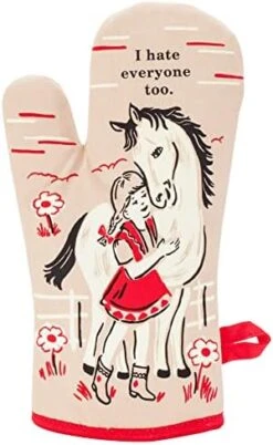 Oven Mitt ~ I Hate Everyone Too. Super-Insulated Quilting, Comfy, Natural-Fitting Shape, 100% Cotton. (I Hate Everyone Too) -Wilton Shop 41fM5W9zpHL. AC
