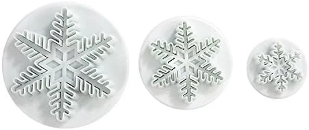 Set Of 3 Snowflake Fondant Cutters Cake Decorating Mold 6 Set Of 3 Snowflake Fondant Cutters Cake Decorating Mold - Image 4