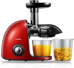Juicer Machines Vegetable And Fruit, HOUSNAT Slow Masticating Juicer With 2-Speed Modes Easy To Clean, Cold Press Juicer Extractor With Quiet Motor, Reverse Function, Recipes (Passion Red) -Wilton Shop 41fO0wuNBnL. AC
