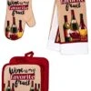 CGT 4 Piece Favorite Fruit Kitchen Pot Holder Decor Set, Includes Dish Towel, Pot Holders, Oven Mitt 1 CGT 4 Piece Favorite Fruit Kitchen Pot Holder Decor Set, Includes Dish Towel, Pot Holders, Oven Mitt -Wilton Shop 41fYzem1RSL