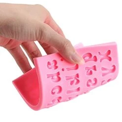 5 Pieces Letters Molds And Numbers Silicone Molds，0-9 Numbers, Uppercase And Lowercase Alphabet Baking Molds For Candy, Chocolate Covered Strawberries, Cake Decoration -Wilton Shop 41frMHLKHoS