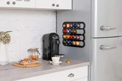 Coffee Pod Holder For Nespresso Vertuo Capsules - Magnetic Holder Suitable To Be Mounted On The Fridge (Black) -Wilton Shop 41fs8JB5qKL