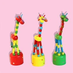 CANAFA Kids Intelligence Toy Dancing Stand Rocking Wooden Toy Thick It -Wilton Shop 41g36A35W7L