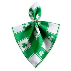 St.Patrick's Day Checkered Napkin Set, 20x20 Inch, 6 Pieces, Green -Wilton Shop 41g5vxJL80L