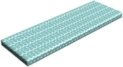 Nostalgic Bench Pad, Blue Monochromatic Vintage Pattern Repetition, Standard Size HR Foam Cushion With Decorative Fabric Cover, 45" X 15" X 2", Seafoam Green 26 Nostalgic Bench Pad, Blue Monochromatic Vintage Pattern Repetition, Standard Size HR Foam Cushion With Decorative Fabric Cover, 45" X 15" X 2", Seafoam Green -Wilton Shop 41g6cKh9QAL. AC