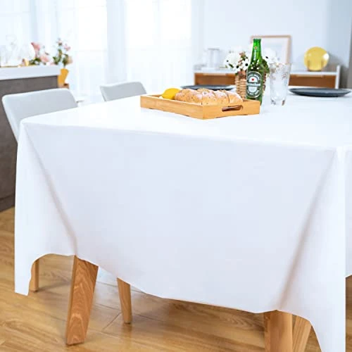 Lastic Table Cloth For Parties, Disposable Tablecloth 54" X 108", Pack Of 6, White Rectangle 5 Lastic Table Cloth For Parties, Disposable Tablecloth 54" X 108", Pack Of 6, White Rectangle - Image 3