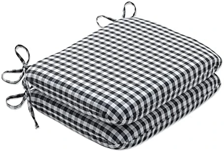 Outdoor/Indoor Dawson Pewter Chair Pads, 15.5" X 16", Black 2 Count 11 Outdoor/Indoor Dawson Pewter Chair Pads, 15.5" X 16", Black 2 Count - Image 9