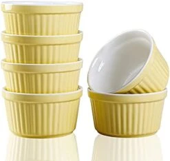 Ramekins 6oz Oven Safe,Creme Brulee Ramekins And Souffle Dishes,Porcelain Ramekin Baking Bowls,Dipping Sauce Dish.Pudding Cups,Set Of 6,Colorful. (Colorful) -Wilton Shop 41gHNsBd7L. AC