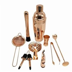 TWDYC Stainless Steel Cocktail Shaker Set Barware Kit With Square Wooden Rack Tool -Wilton Shop 41gOeqwrrfS