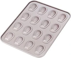 Madeleine Mold Cake Pan, 12-Cavity Non-Stick Spherical Shell Madeline Bakeware For Oven Baking (Champagne Gold) 22 Madeleine Mold Cake Pan, 12-Cavity Non-Stick Spherical Shell Madeline Bakeware For Oven Baking (Champagne Gold) -Wilton Shop 41gSMbV7RqL. AC